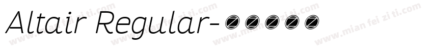 Altair Regular字体转换